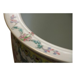 Porcelain plant pot, \"Butterflies\" decoration.